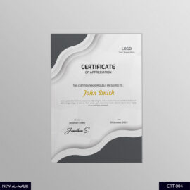 Certificate of Appreciation – A Prestigious Token of Gratitude